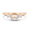 Cassandra  Trillion Cut Wedding Ring - 18k Rose Gold