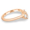 Cassandra  Trillion Cut Wedding Ring - 18k Rose Gold