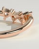 Cassandra - Trillion Accent Stone with Curved Band Wedding Ring - 18k Rose Gold
