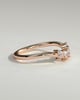 Cassandra - Trillion Accent Stone with Curved Band Wedding Ring - 18k Rose Gold