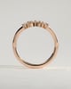 Cassandra - Trillion Accent Stone with Curved Band Wedding Ring - 18k Rose Gold
