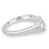 Cassandra  Trillion Cut Wedding Ring - 18k White Gold