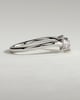 Cassandra - Trillion Accent Stone with Curved Band Wedding Ring - 18k White Gold