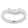 Cassandra  Trillion Cut Wedding Ring - 18k White Gold