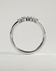 Cassandra - Trillion Accent Stone with Curved Band Wedding Ring - 18k White Gold
