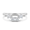Cassandra  Trillion Cut Wedding Ring - 18k White Gold