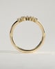 Cassandra - Trillion Accent Stone with Curved Band Wedding Ring - 18k Yellow Gold