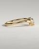 Cassandra - Trillion Accent Stone with Curved Band Wedding Ring - 18k Yellow Gold