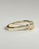 Cassandra - Trillion Accent Stone with Curved Band Wedding Ring - 18k Yellow Gold