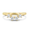 Cassandra  Trillion Cut Wedding Ring - 18k Yellow Gold