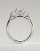 Cataleya - 4 Claw Elongated Cushion with Accent Stones - 18k White Gold