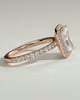 Catherine  Radiant Halo with Pave - 18k Rose Gold