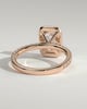 Catherine  Radiant Halo with Pave - 18k Rose Gold