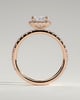 Catherine  Radiant Halo with Pave - 18k Rose Gold