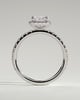 Catherine  Radiant Halo with Pave - 18k White Gold
