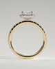 Catherine  Radiant Halo with Pave - 18k Yellow Gold / 18k White Gold