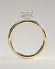 Cecilia - Oval Solitaire with Wrap Around Hidden Halo - 18k Yellow Gold / 18k White Gold