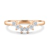 Celeste  Round Cut Curved Wedding Ring - 18k Rose Gold