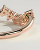 Celeste - Round Accent Stone with Curved Band Wedding Ring - 18k Rose Gold