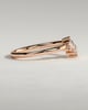 Celeste - Round Accent Stone with Curved Band Wedding Ring - 18k Rose Gold