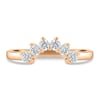 Celeste  Round Cut Curved Wedding Ring - 18k Rose Gold