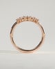 Celeste - Round Accent Stone with Curved Band Wedding Ring - 18k Rose Gold