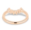 Celeste  Round Cut Curved Wedding Ring - 18k Rose Gold