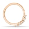 Celeste  Round Cut Curved Wedding Ring - 18k Rose Gold
