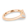 Celeste  Round Cut Curved Wedding Ring - 18k Rose Gold