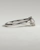 Celeste - Round Accent Stone with Curved Band Wedding Ring - 18k White Gold