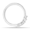 Celeste  Round Cut Curved Wedding Ring - 18k White Gold