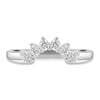 Celeste  Round Cut Curved Wedding Ring - 18k White Gold