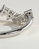Celeste - Round Accent Stone with Curved Band Wedding Ring - 18k White Gold