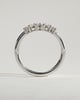 Celeste - Round Accent Stone with Curved Band Wedding Ring - 18k White Gold