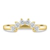 Celeste  Round Cut Curved Wedding Ring - 18k Yellow Gold