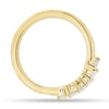 Celeste  Round Cut Curved Wedding Ring - 18k Yellow Gold