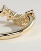 Celeste - Round Accent Stone with Curved Band Wedding Ring - 18k Yellow Gold
