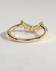 Celeste - Round Accent Stone with Curved Band Wedding Ring - 18k Yellow Gold