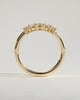 Celeste - Round Accent Stone with Curved Band Wedding Ring - 18k Yellow Gold