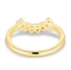 Celeste  Round Cut Curved Wedding Ring - 18k Yellow Gold