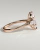 Marquise 6 Claw Trilogy with Pear Side Stones Engagement Ring - 18k Rose Gold