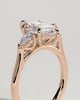 Marquise 6 Claw Trilogy with Pear Side Stones Engagement Ring - 18k Rose Gold