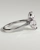 Marquise 6 Claw Trilogy with Pear Side Stones Engagement Ring - 18k White Gold