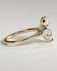 Marquise 6 Claw Trilogy with Pear Side Stones Engagement Ring - 18k Yellow Gold