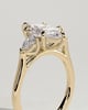 Marquise 6 Claw Trilogy with Pear Side Stones Engagement Ring - 18k Yellow Gold
