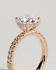 Charlie - 4 Claw Pav Round Solitaire with Hidden Halo - 18k Rose Gold