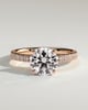 Charlie - 4 Claw Pav Round Solitaire with Hidden Halo - 18k Rose Gold