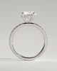 Charlie - 4 Claw Pav Round Solitaire with Hidden Halo - 18k White Gold
