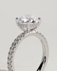 Charlie - 4 Claw Pav Round Solitaire with Hidden Halo - 18k White Gold
