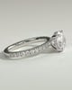 Charlie - 4 Claw Pav Round Solitaire with Hidden Halo - 18k White Gold
